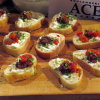 Eat to the Beat 2014 Ace Bakery - Fresh Burrata and Olive Tapenade with Roasted Red Pepper and Pea Shoot Sprinkle