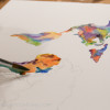 colourful watercolour world map