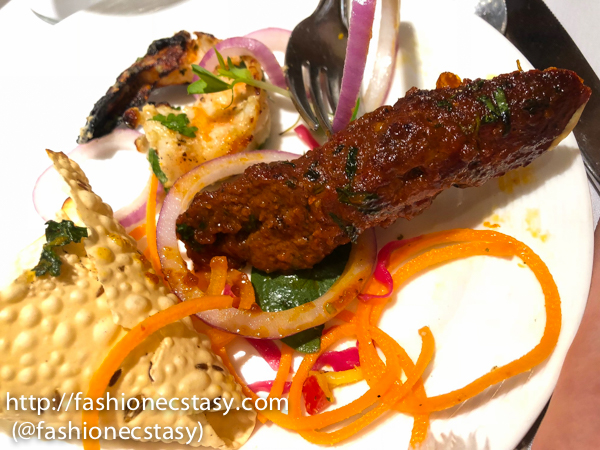 lamb seekh kabab at aanch restaurant