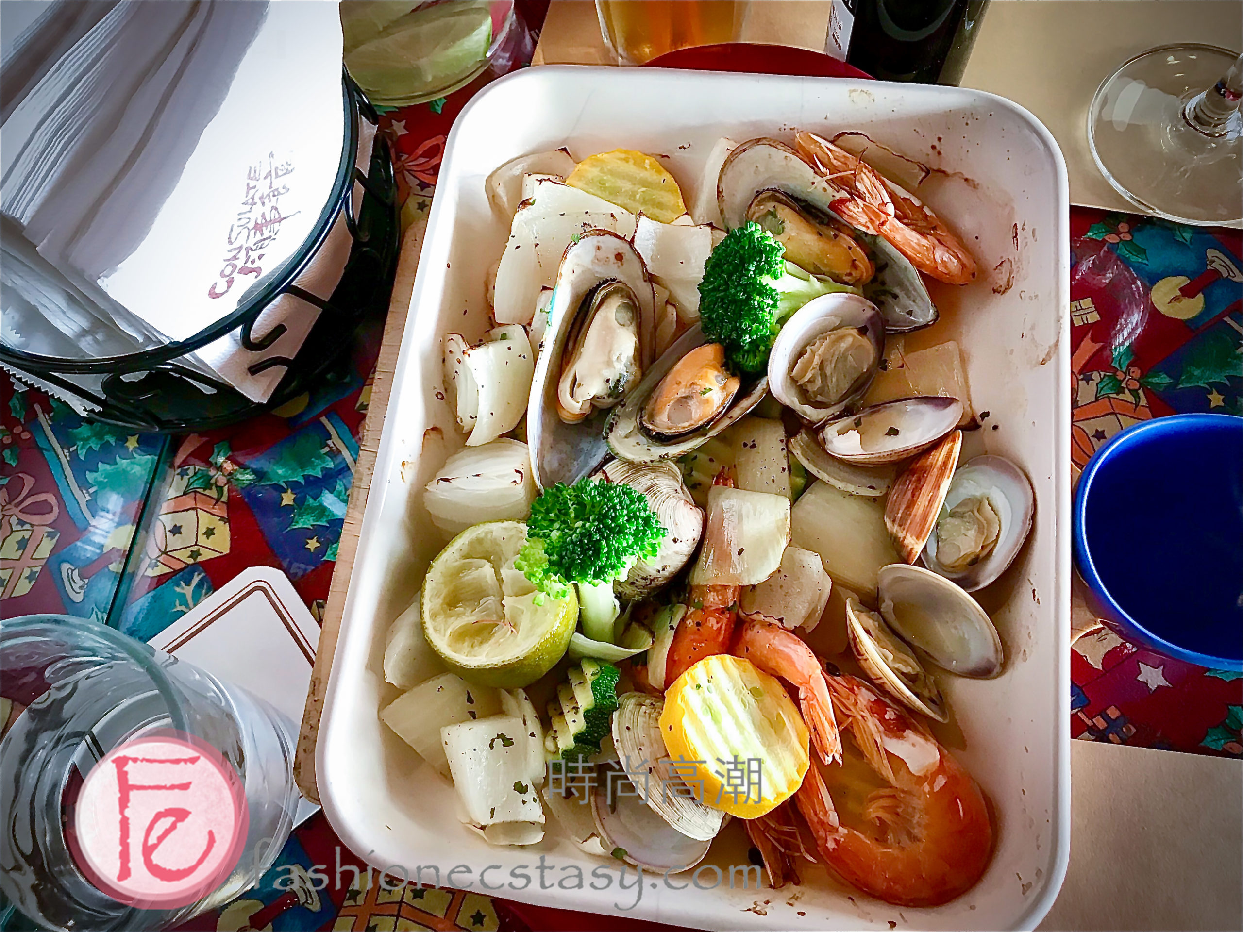 淡水領事館 地中海烤海鮮總匯」($380) / ”Roasted mixed seafood” ($380nt)